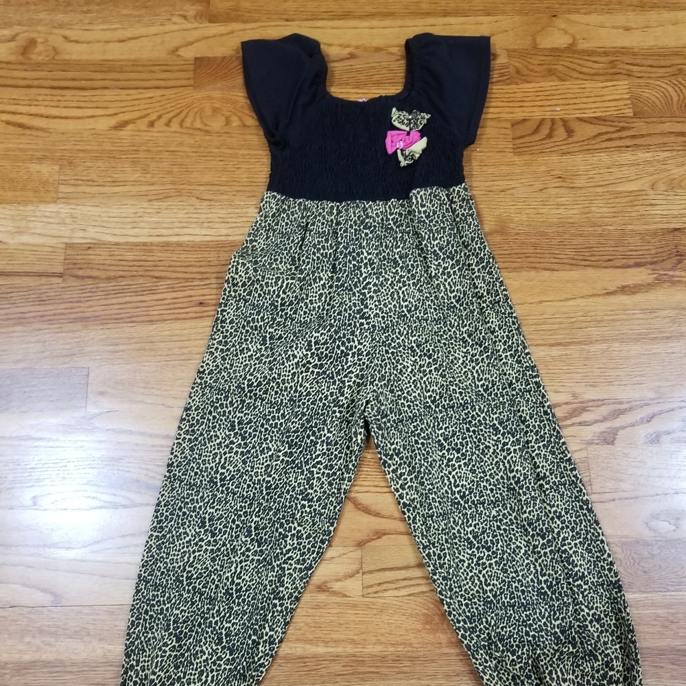 Girls leopard print jumpsuit size 6x, Havengirl